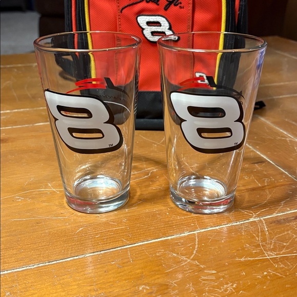 Set of Two Dale Jr. Number 8 Pint Glasses - Picture 1 of 4